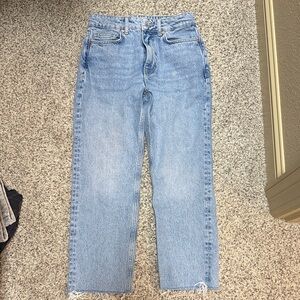 Light Blue Straight Leg Jeans - MANGO